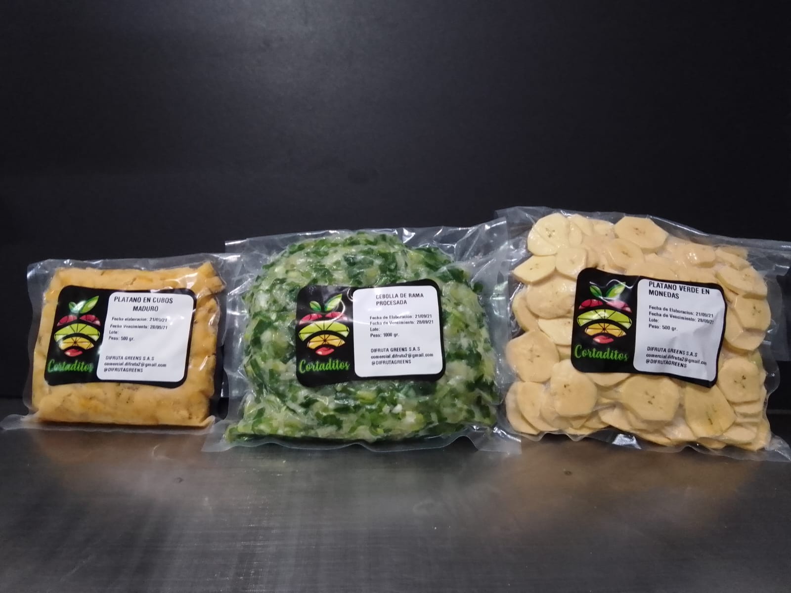 PLATANO VERDE EN CUBOS/RODAJAS X 500 GRS